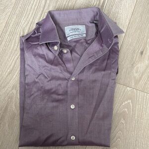 Charles Tyrwhitt Purple Casual Button Down Shirt